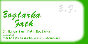 boglarka fath business card