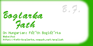 boglarka fath business card